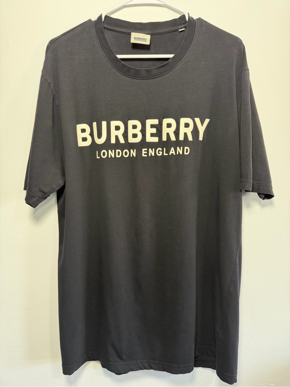 BURBERRY LONDON T Shirt Black Logo Authentic Mens Size XXL
